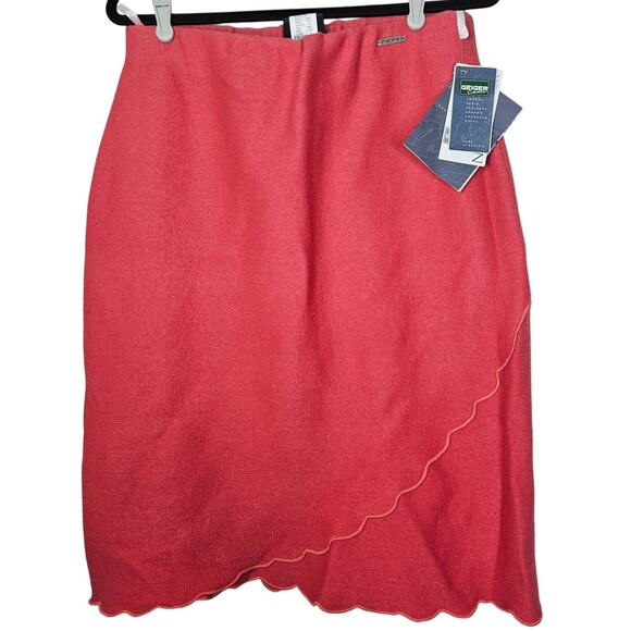 NEW Geiger Austria M Wool Pink Scallop Tulip Skirt Classic Career Preppy - Picture 1 of 5